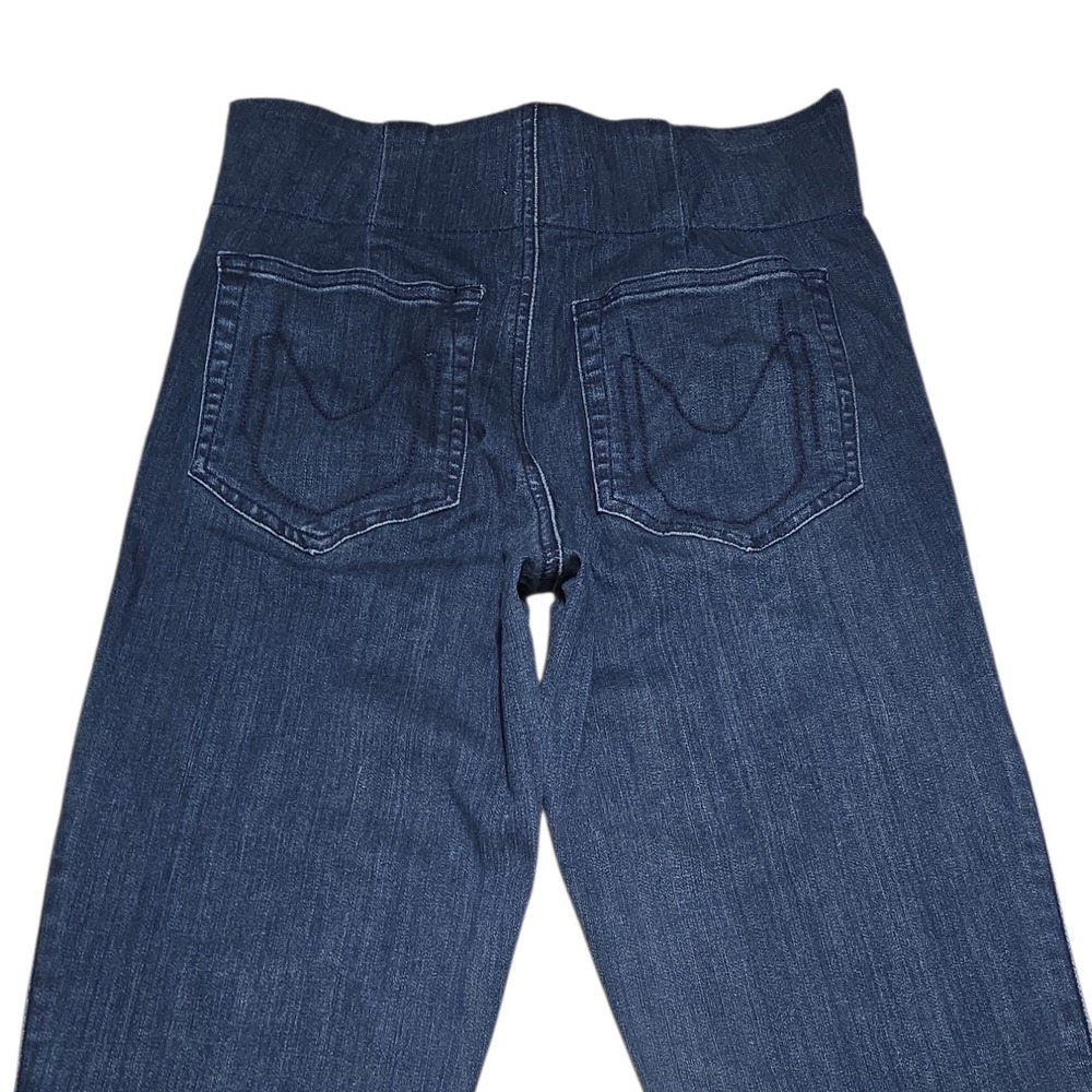 Show Me Your Mumu Womens Berkeley Bells High Waisted Flare Jeans Dark & Stormy M - Picture 8 of 12